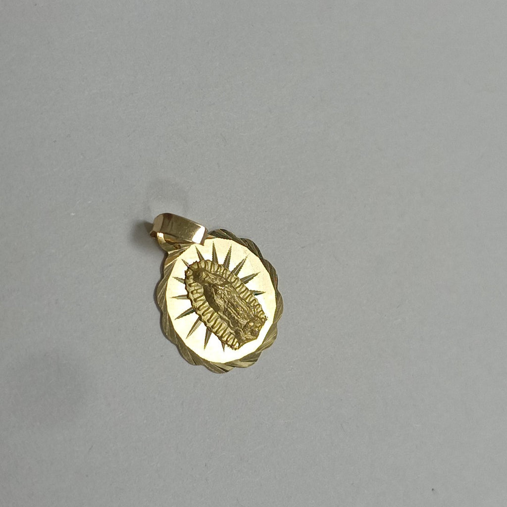 DIJE MEDALLA RELIGIOSA 14K 0.7 GR (NUEVO)