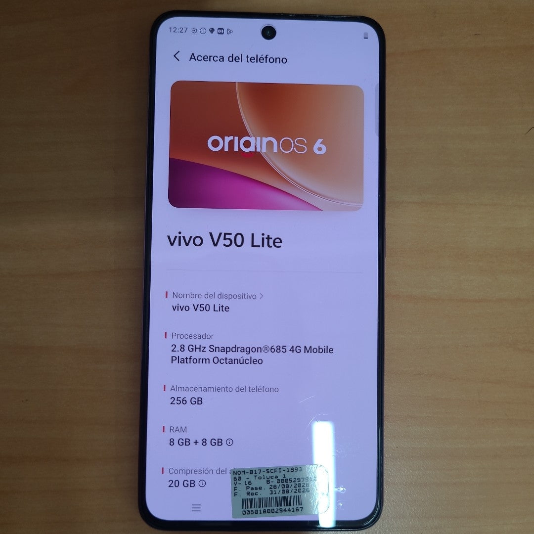 CELULAR VIVO V50 LITE V2441 (2025) 256 GB 8 GB RAM (SEMINUEVO)