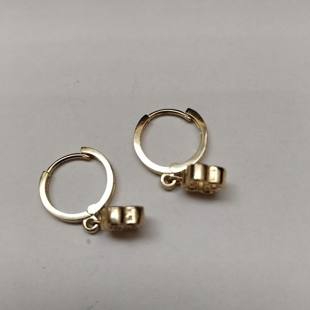 ARETES ARRACADAS CON DIJE 14K 2.4 GR (NUEVO)