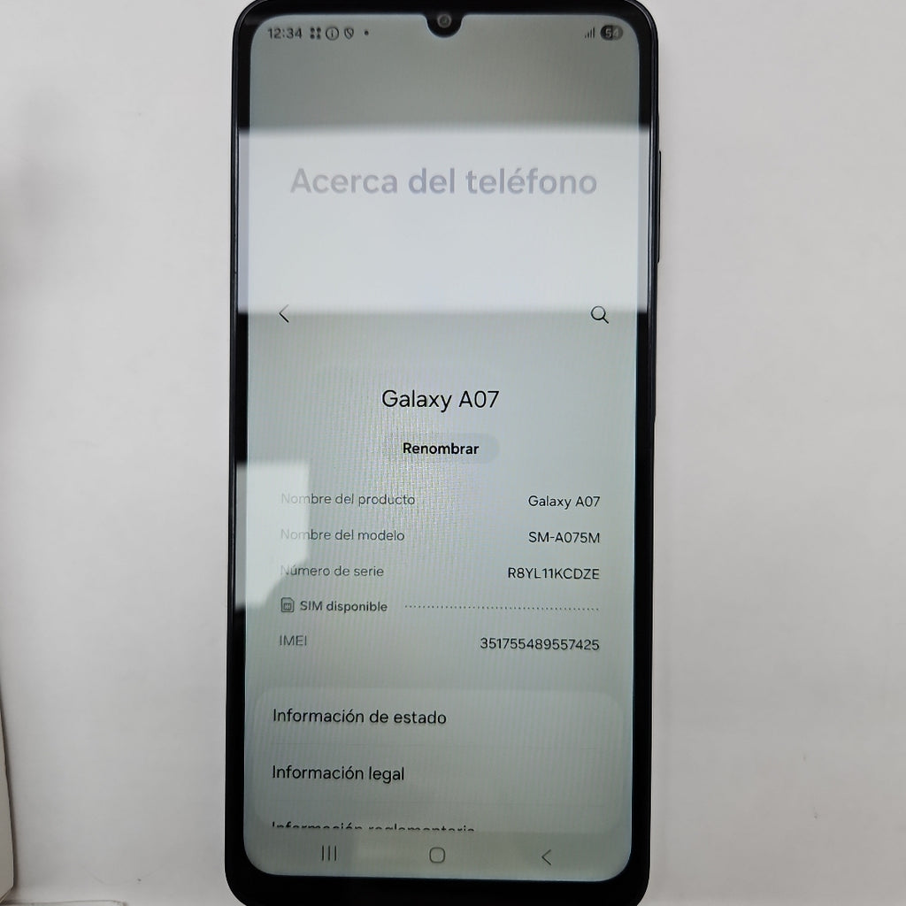 CELULAR SAMSUNG GALAXY A07 SM-A075M (2025) 64 GB 4 GB RAM (SEMINUEVO)