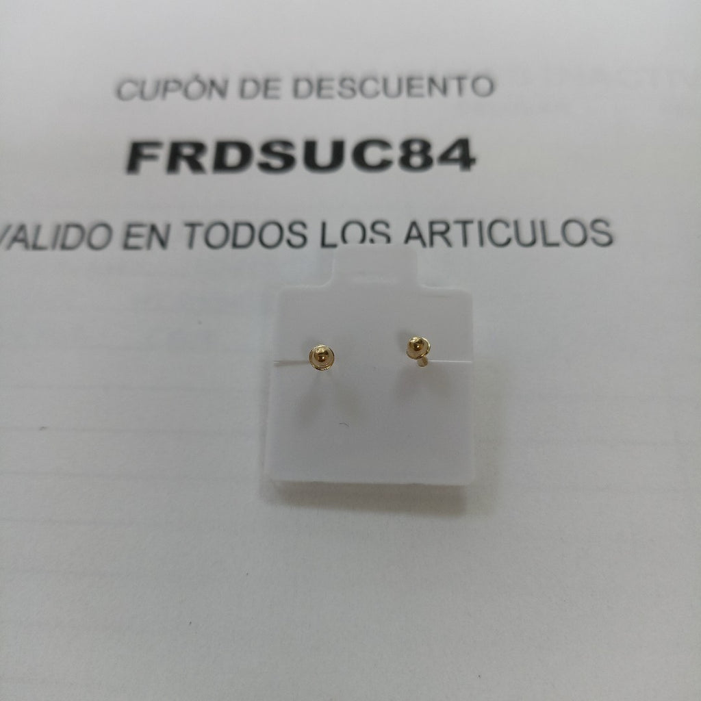 BROQUELES BROQUEL FIG MOÑO C CIRCONIA 14K 0.2441 GR (NUEVO)