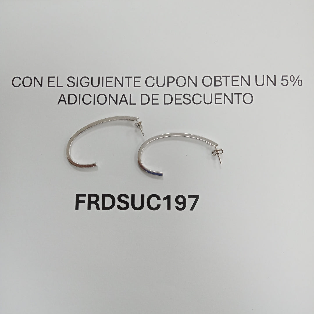 BROQUELES PAR ORO, ORO BLANCO 14 K 2 GRMS (SEMINUEVO)