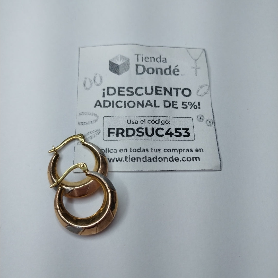 ARRACADAS PAR ORO 14 K 1.8 GRMS (SEMINUEVO)