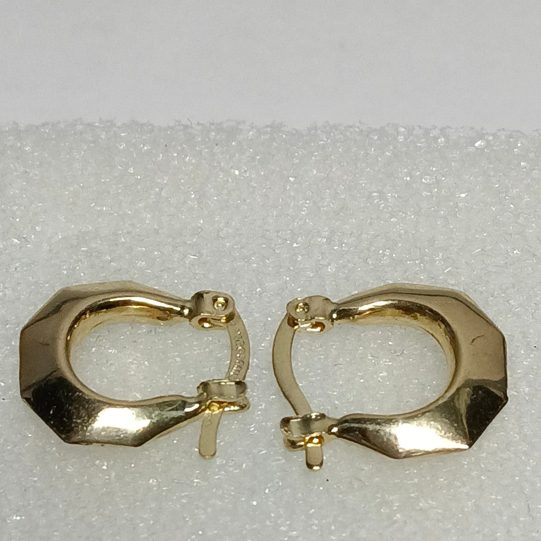 ARETES TEJIDO ARRACADA FACETADA 14K 1.3 GR (NUEVO)