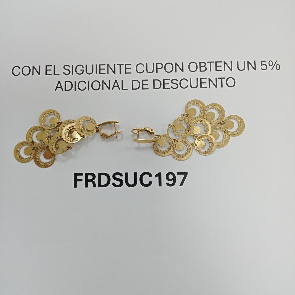 ARETES PAR ORO 18 K 8.7 GRMS (SEMINUEVO)