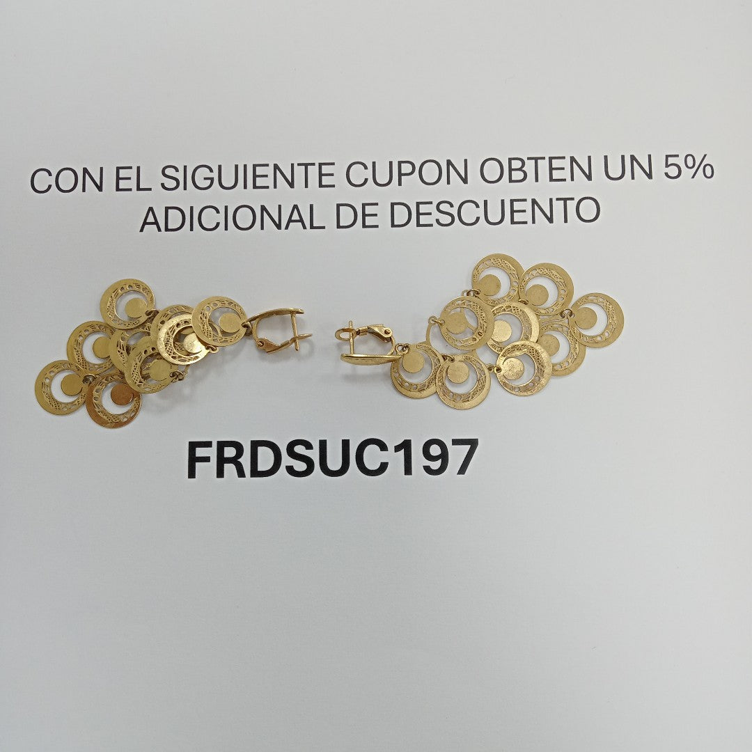 ARETES PAR ORO 18 K 8.7 GRMS (SEMINUEVO)