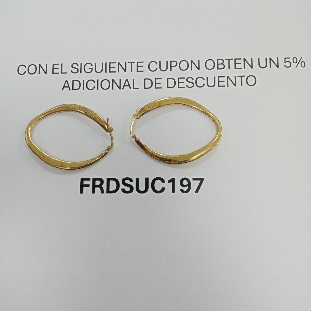 ARRACADAS PAR ORO 14 K 6.9 GRMS (SEMINUEVO)