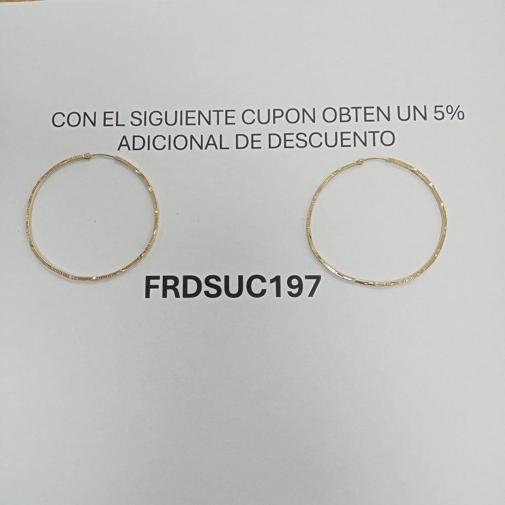 ARRACADAS PAR ORO 14 K 3,70 GRMS (SEMINUEVO)