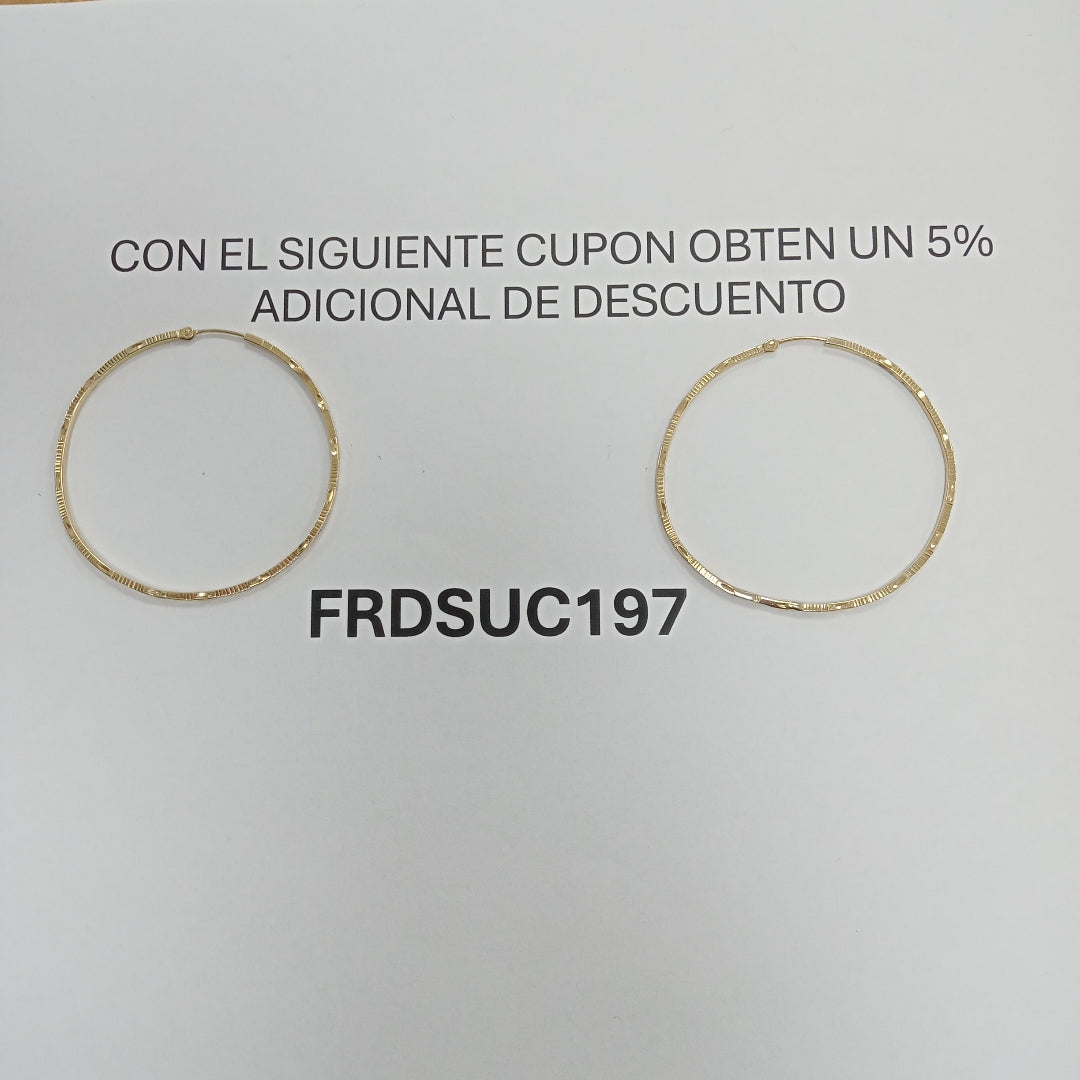 ARRACADAS PAR ORO 14 K 3,70 GRMS (SEMINUEVO)
