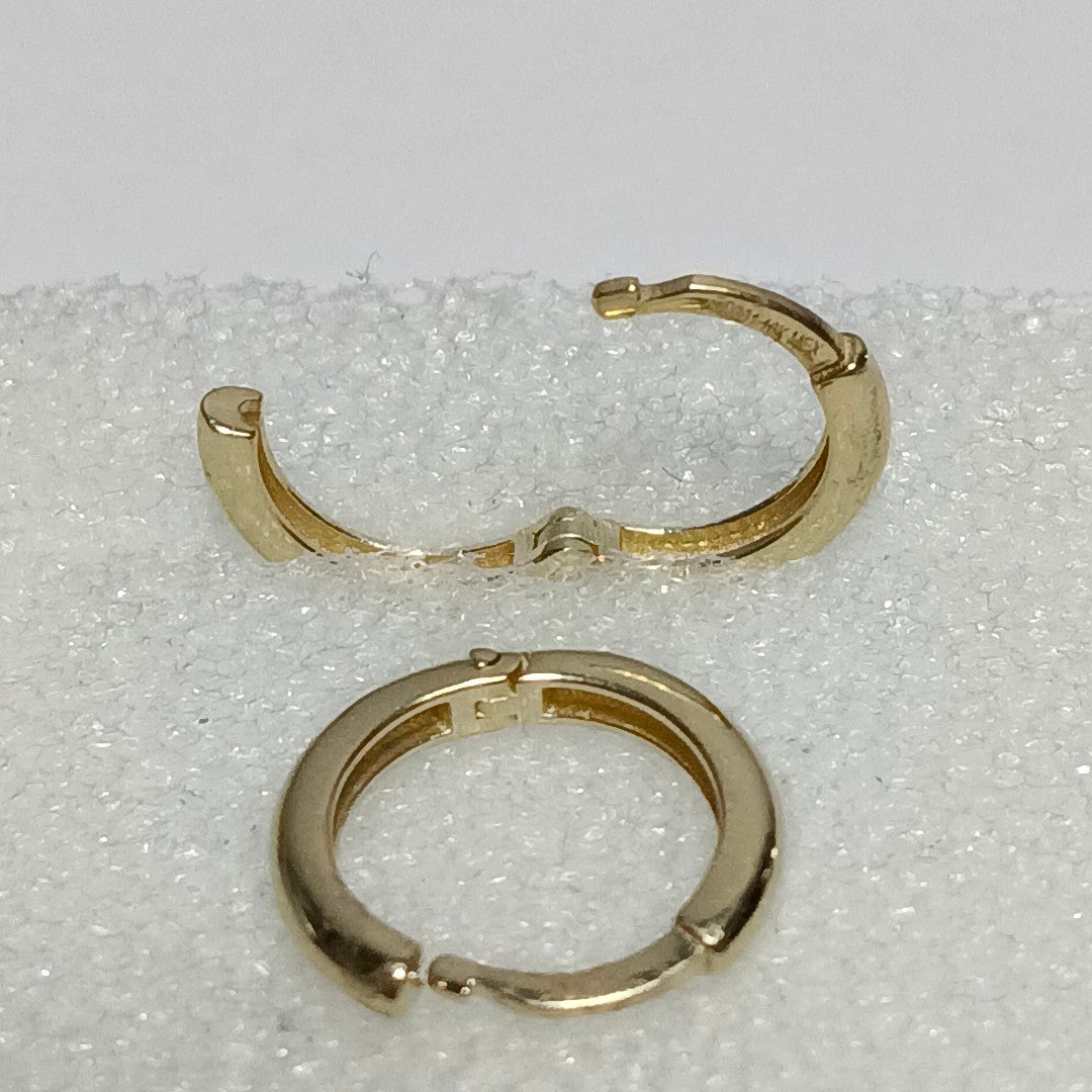 ARETES ARRACADAS LISAS 10K 1.2 GR (NUEVO)