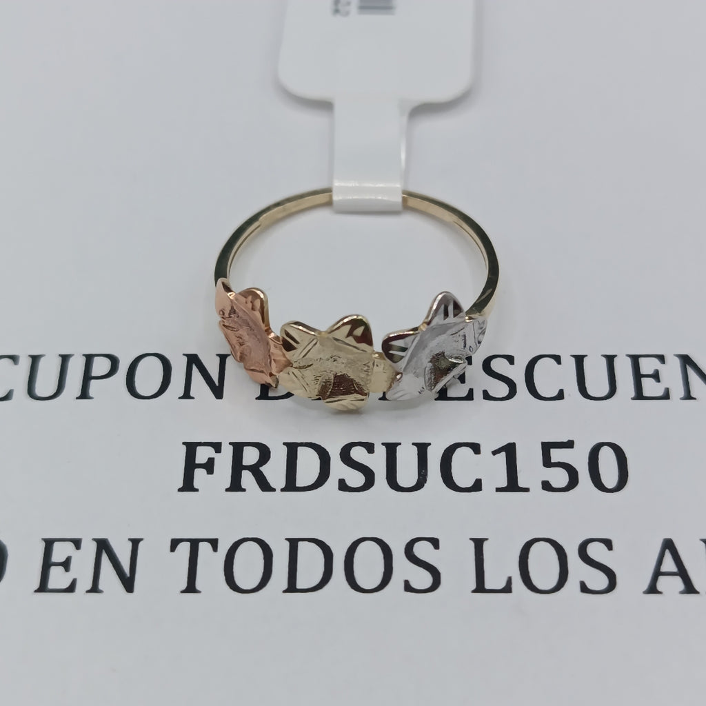 ANILLOS ANILLITO FIG FLORES 10K TALLA 7 1.3 GR (NUEVO)