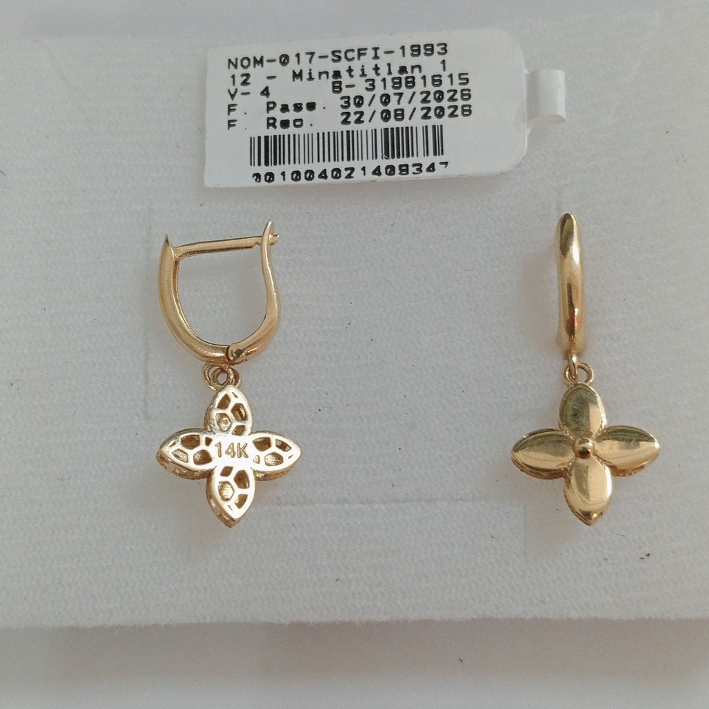 ARRACADAS PAR ORO 14 K 3.1 GRMS (SEMINUEVO)