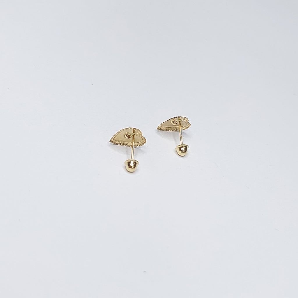 BROQUELES BROQUEL FIG CORAZON C CIRCONIA 14K 0.2614 GR (NUEVO)