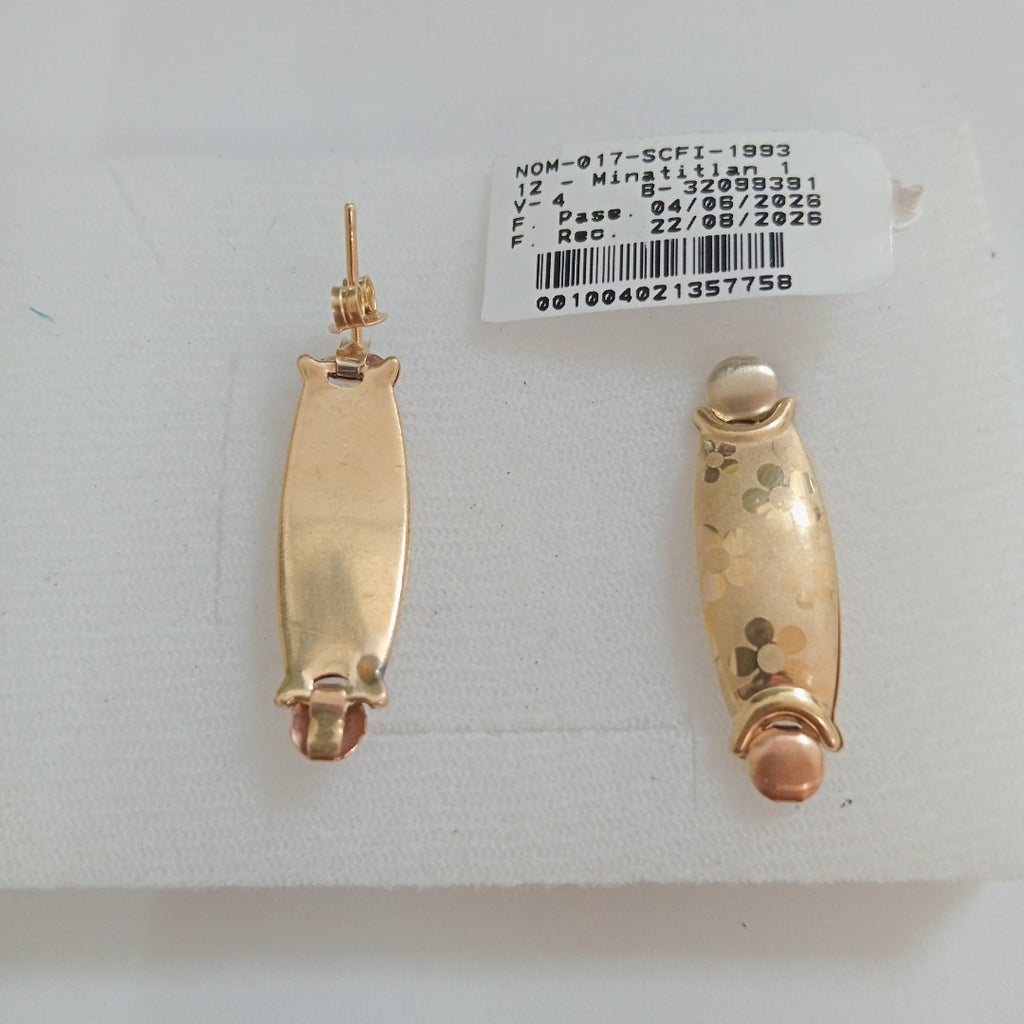 BROQUELES PAR ORO 14 K 3,70 GRMS (SEMINUEVO)