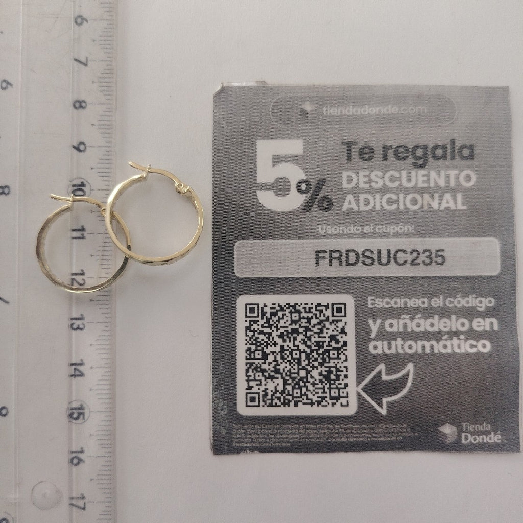 ARETES ARRACADA CON GRECAS 14K 2 GR (NUEVO)