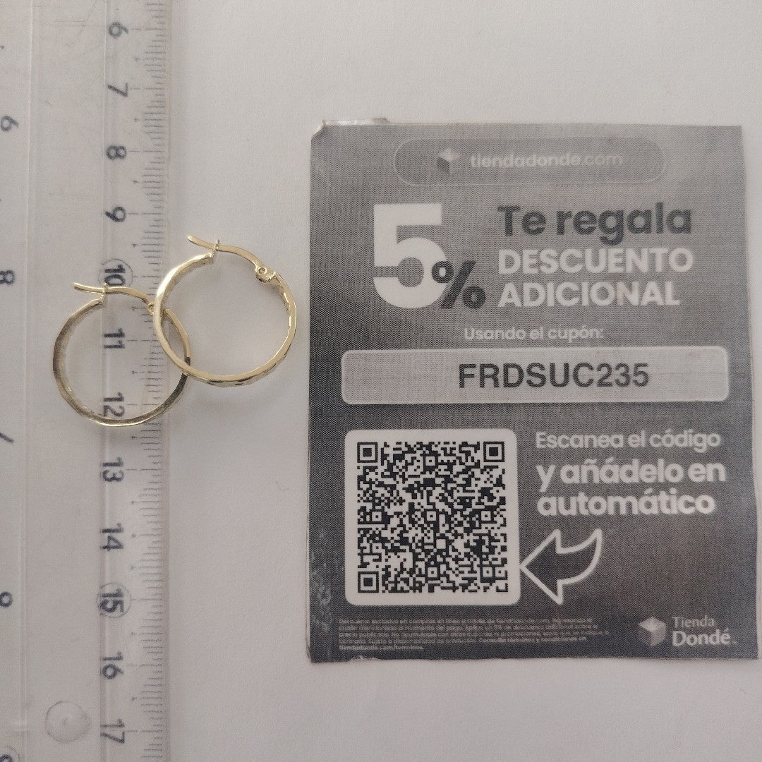 ARETES ARRACADA CON GRECAS 14K 2 GR (NUEVO)