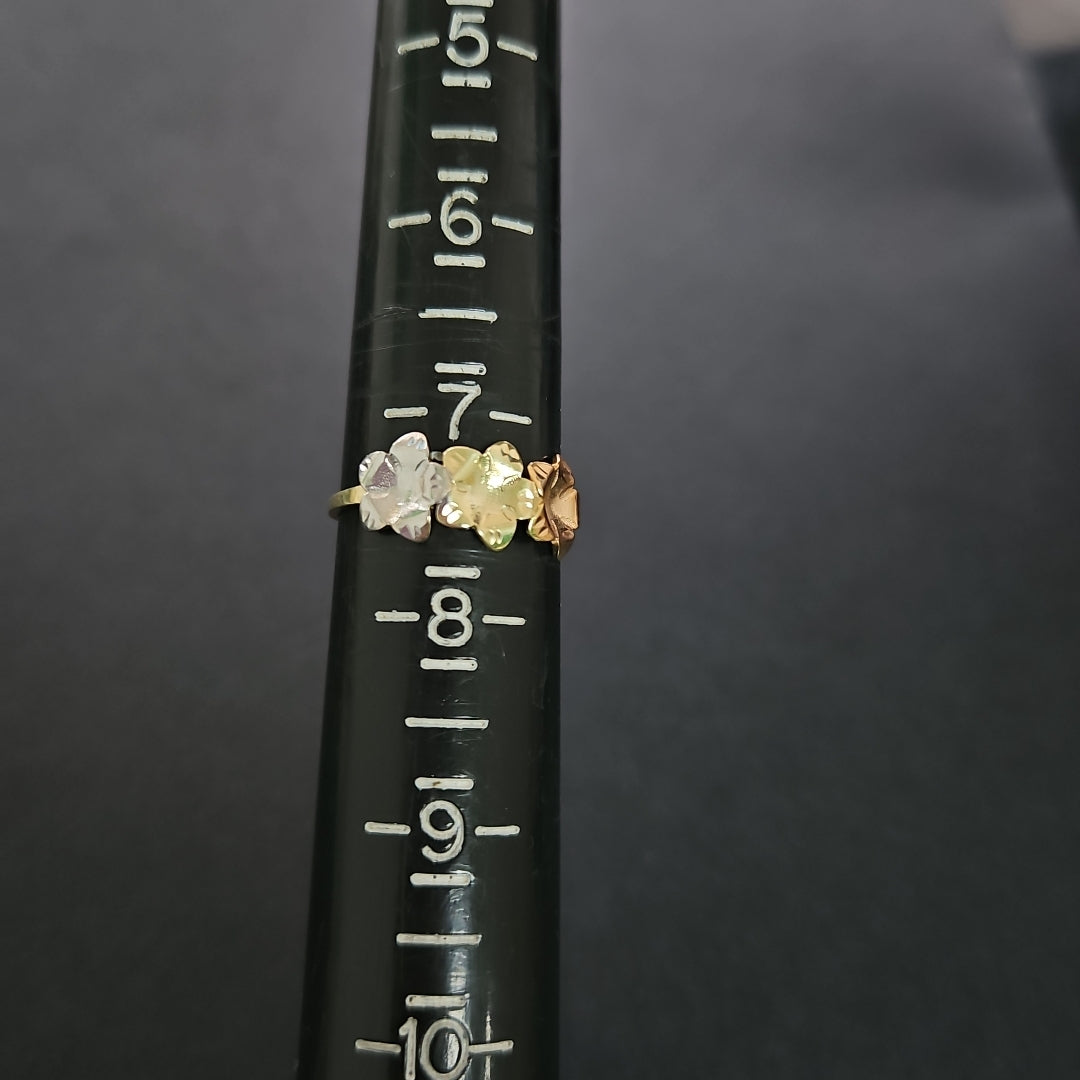 ANILLOS ANILLITO FIG FLORES 10K TALLA 7 1.2 GR (NUEVO)