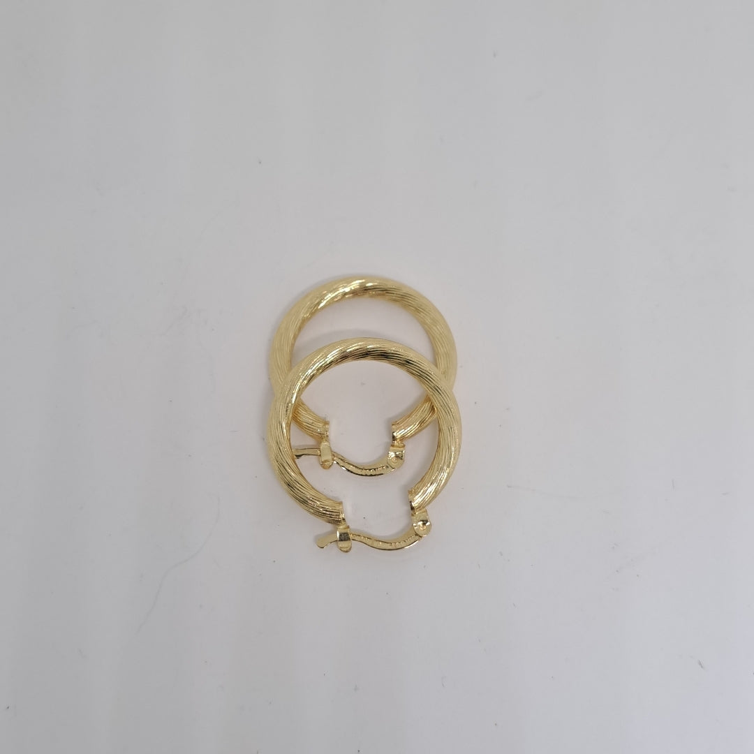 ARETES TEJIDO ARRACADAS ASTRIADAS 14K 2.9 GR (NUEVO)