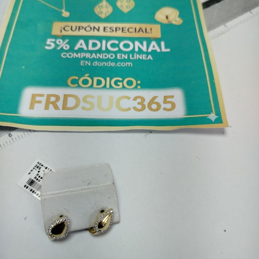 ARETES PAR ORO 14 K 1.9 GRMS (SEMINUEVO)