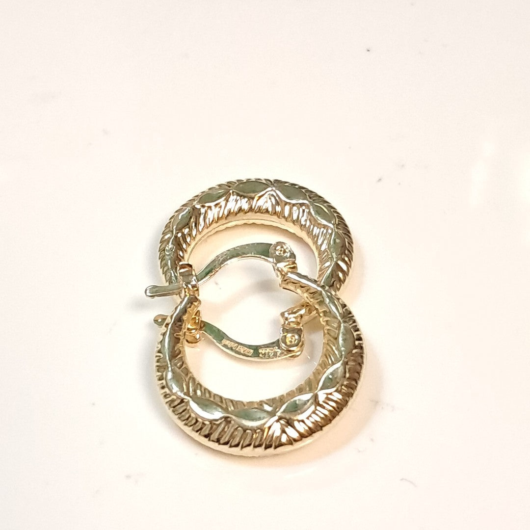 ARETES ARRACADAS HUECAS 14K 1.9 GR (NUEVO)