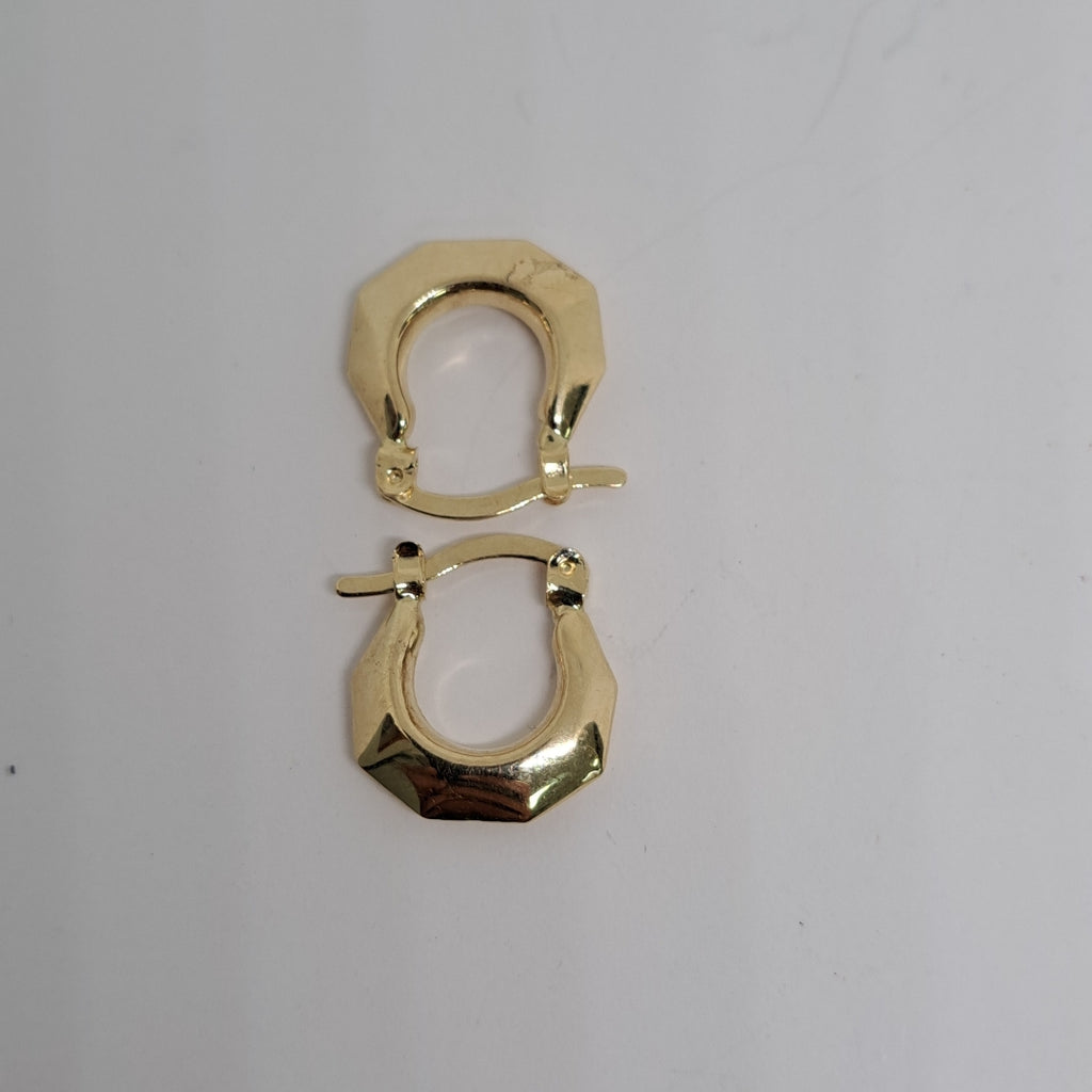 ARETES TEJIDO ARRACADA FACETADA 14K 1.3 GR (NUEVO)