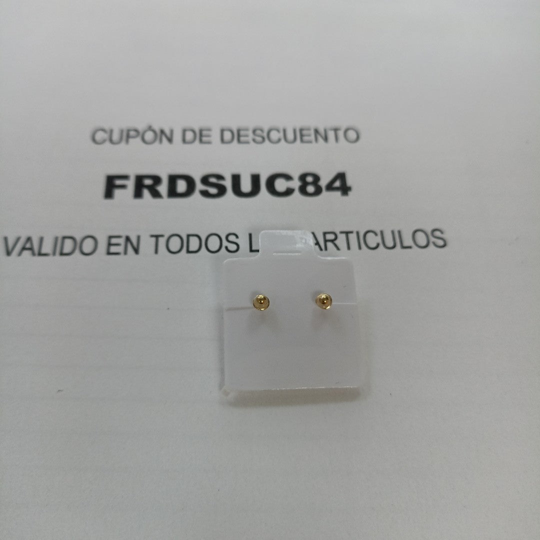 BROQUELES BROQUEL FIG BOTON C CIRCONIA 14K 0.2916 GR (NUEVO)