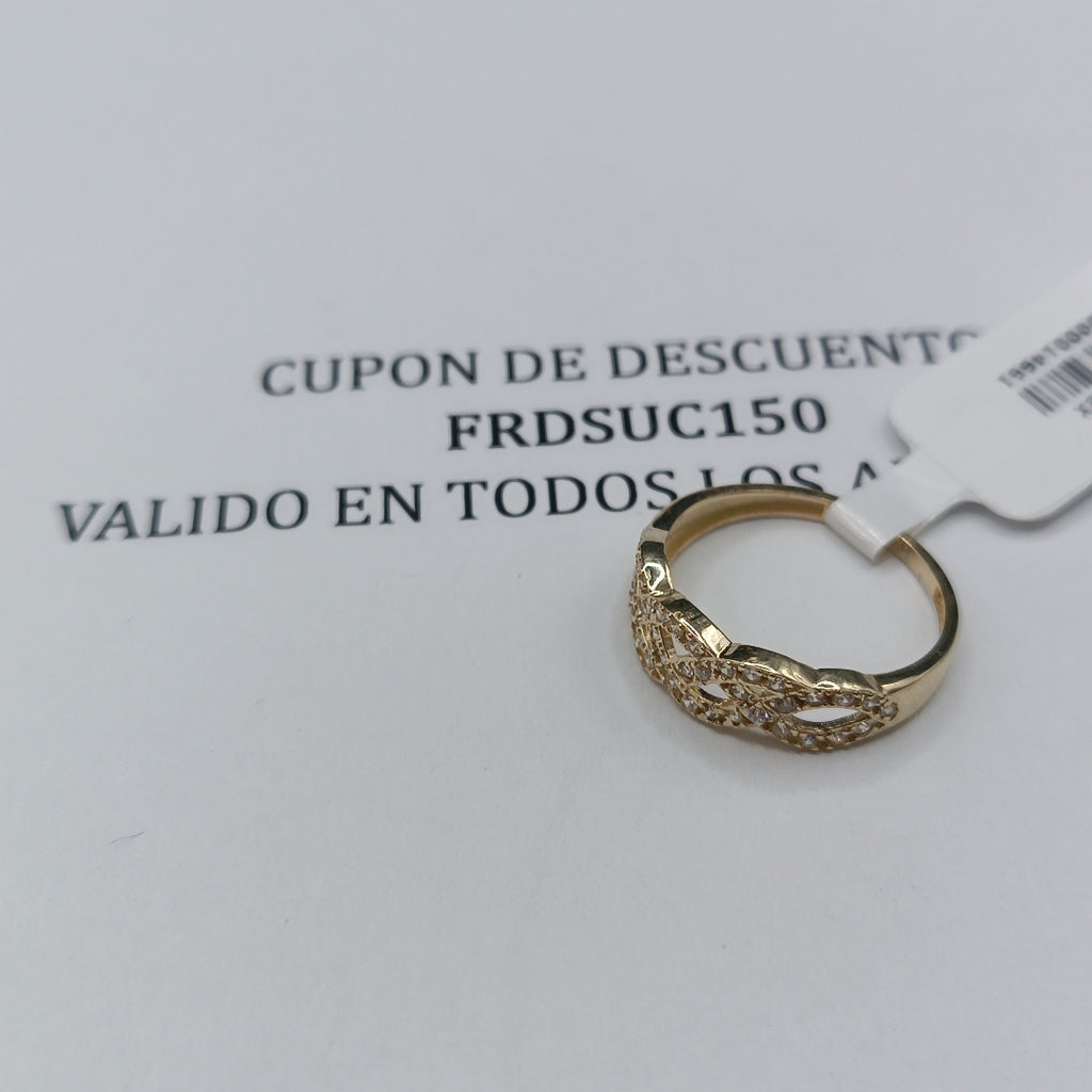 ANILLOS C CIRCONIAS 14K TALLA 9 2.4 GR (NUEVO)