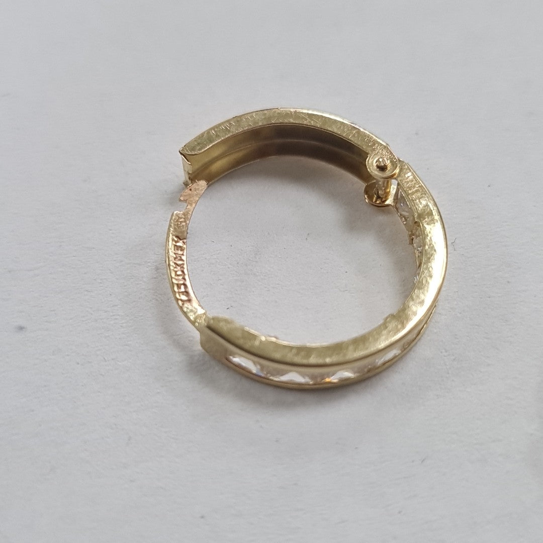 ARETES ARRACADAS C CIRCONIAS 10K 1.4 GR (NUEVO)