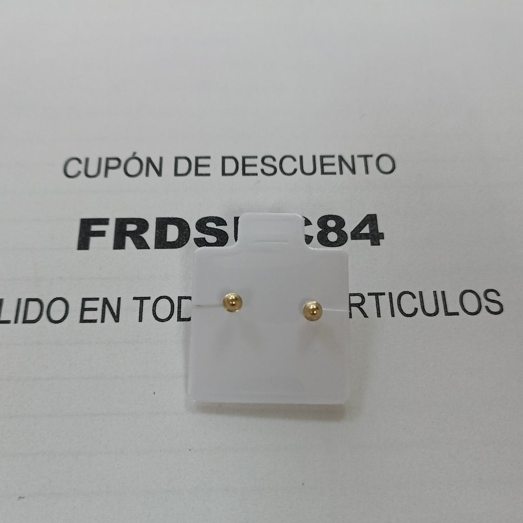 BROQUELES BROQUEL FIG HONGO 14K 0.17 GR (NUEVO)