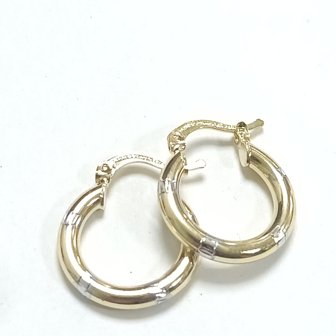 ARETES ARRACADAS COMBINADAS 14K 1.6 GR (NUEVO)