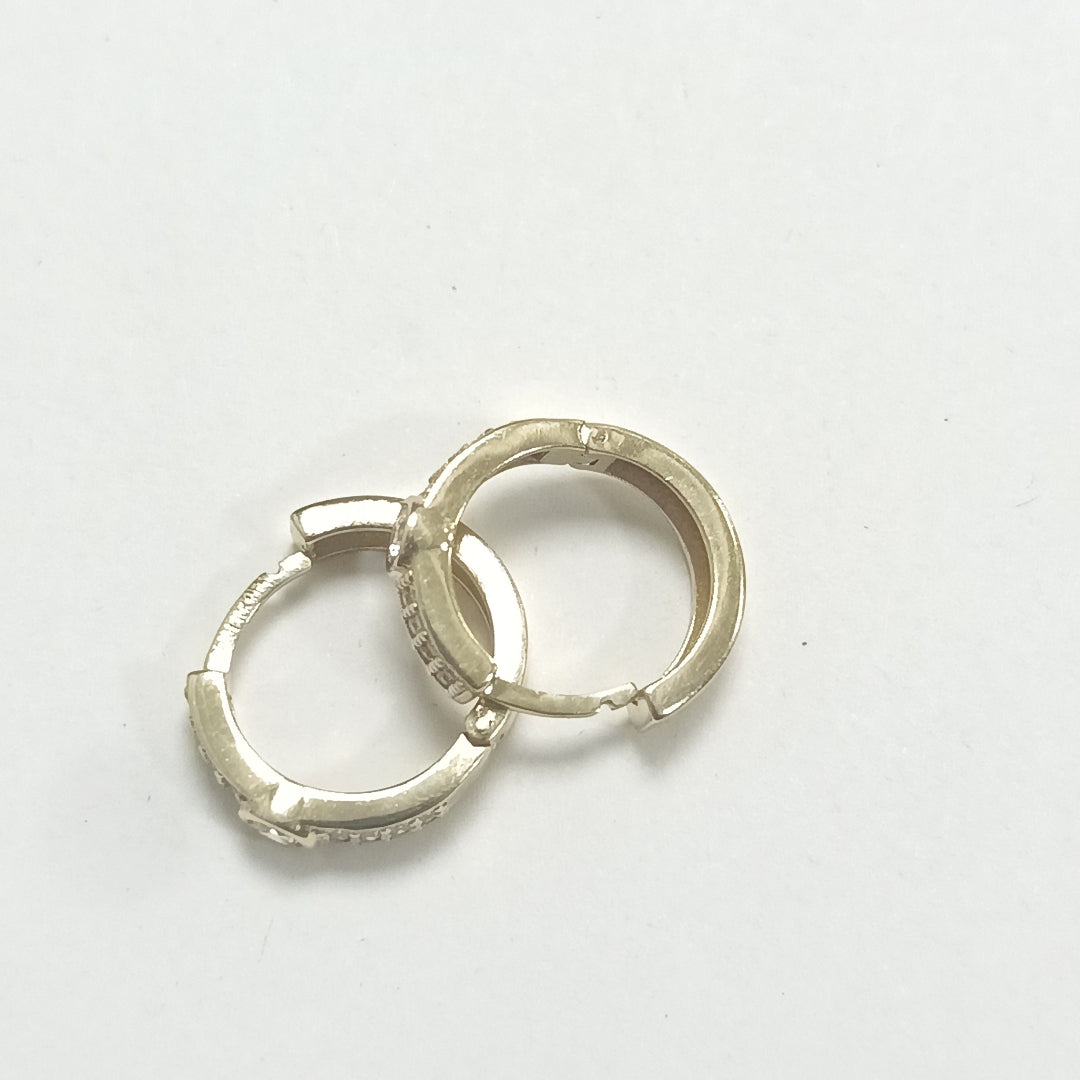 ARETES ARRACADAS C CIRCONIAS 10K 2.6 GR (NUEVO)