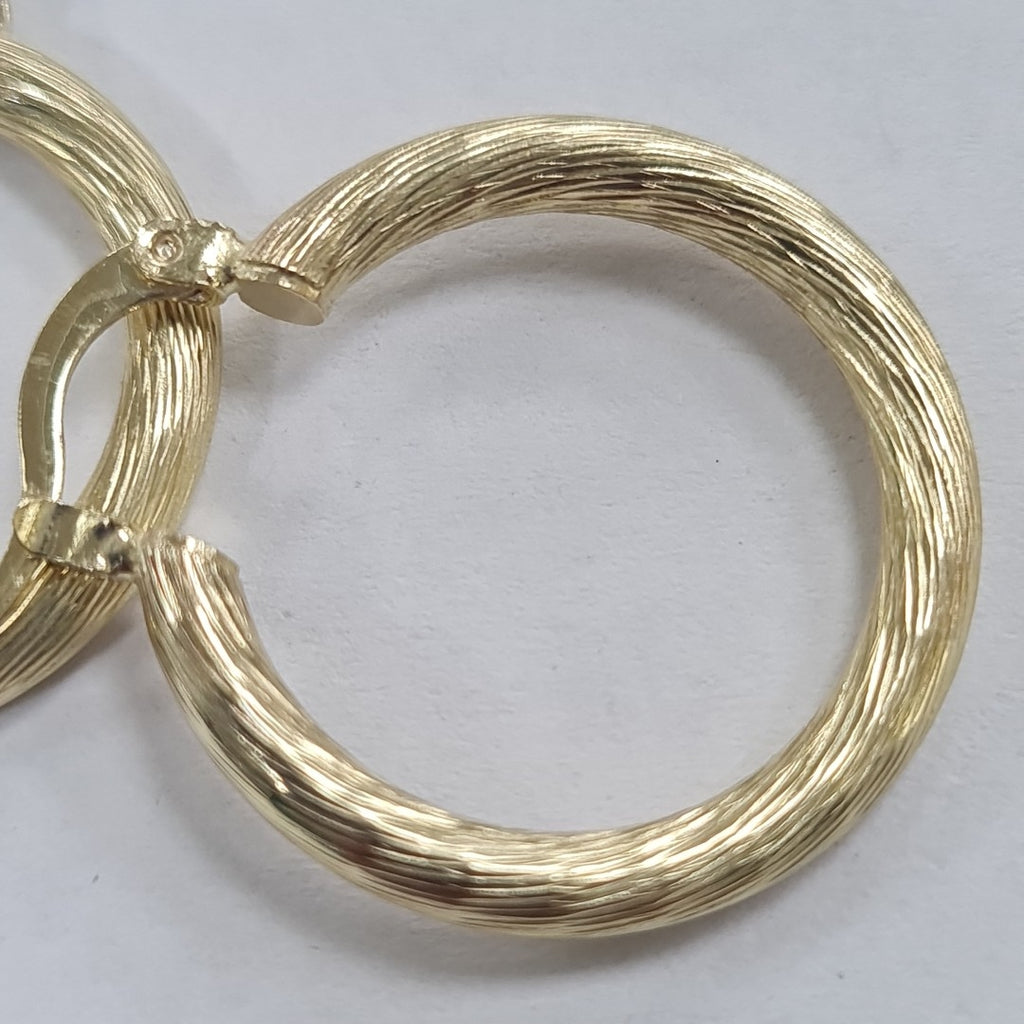ARETES TEJIDO ARRACADAS ASTRIADAS 14K 2.9 GR (NUEVO)