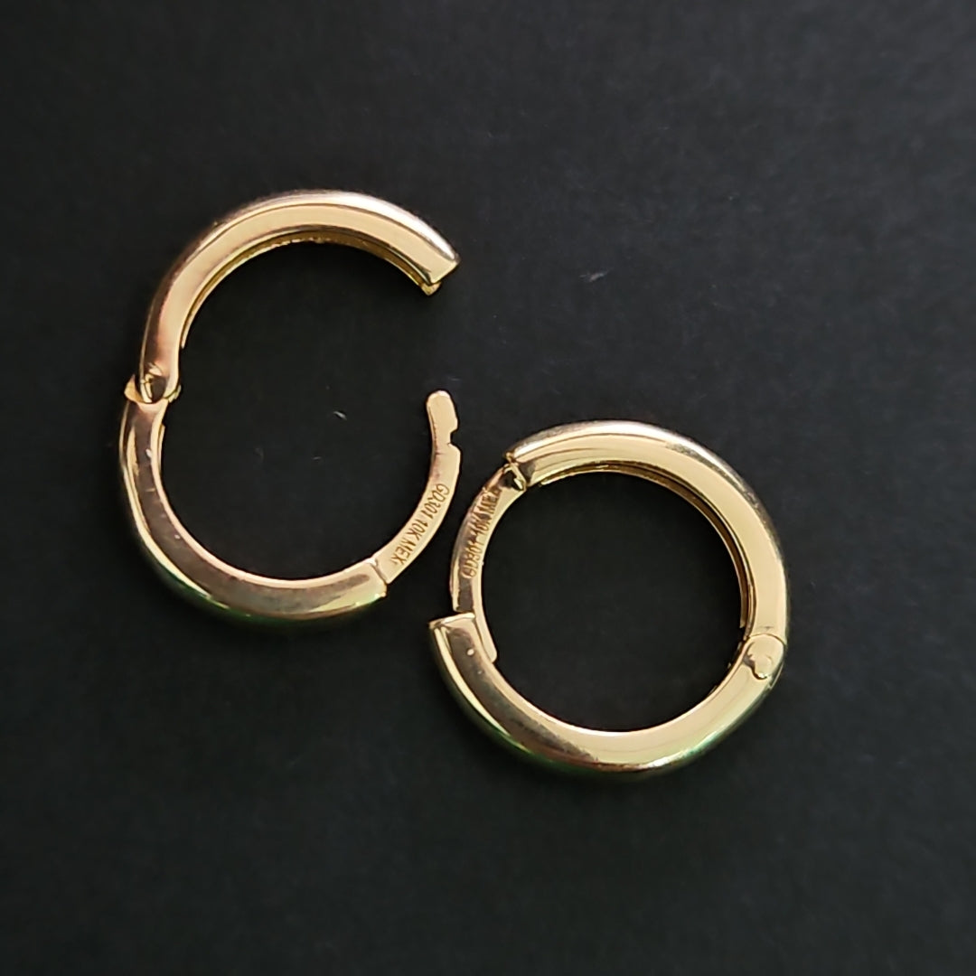 ARETES ARRACADAS LISAS 10K 1.1 GR (NUEVO)