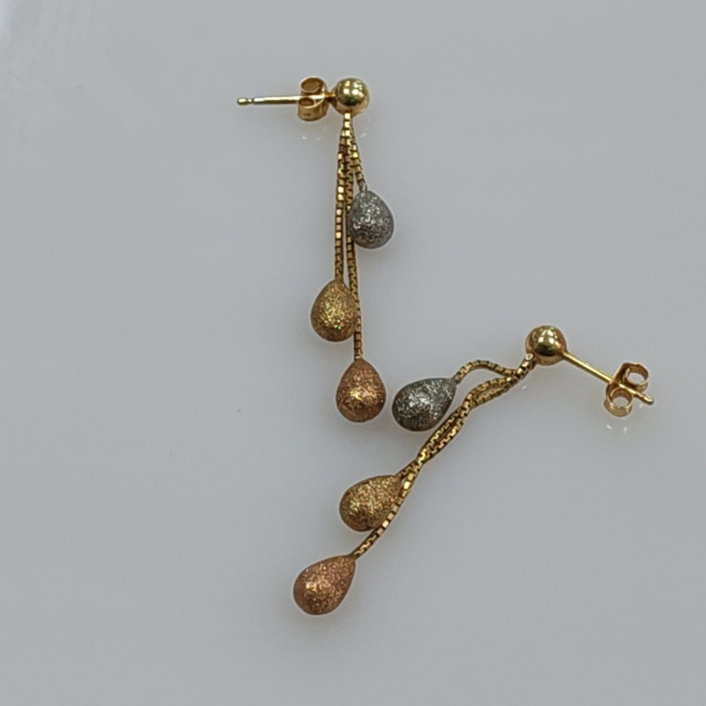 ARETES PAR ORO,ORO COMBINADO 14 K 2,90 GRMS (SEMINUEVO)