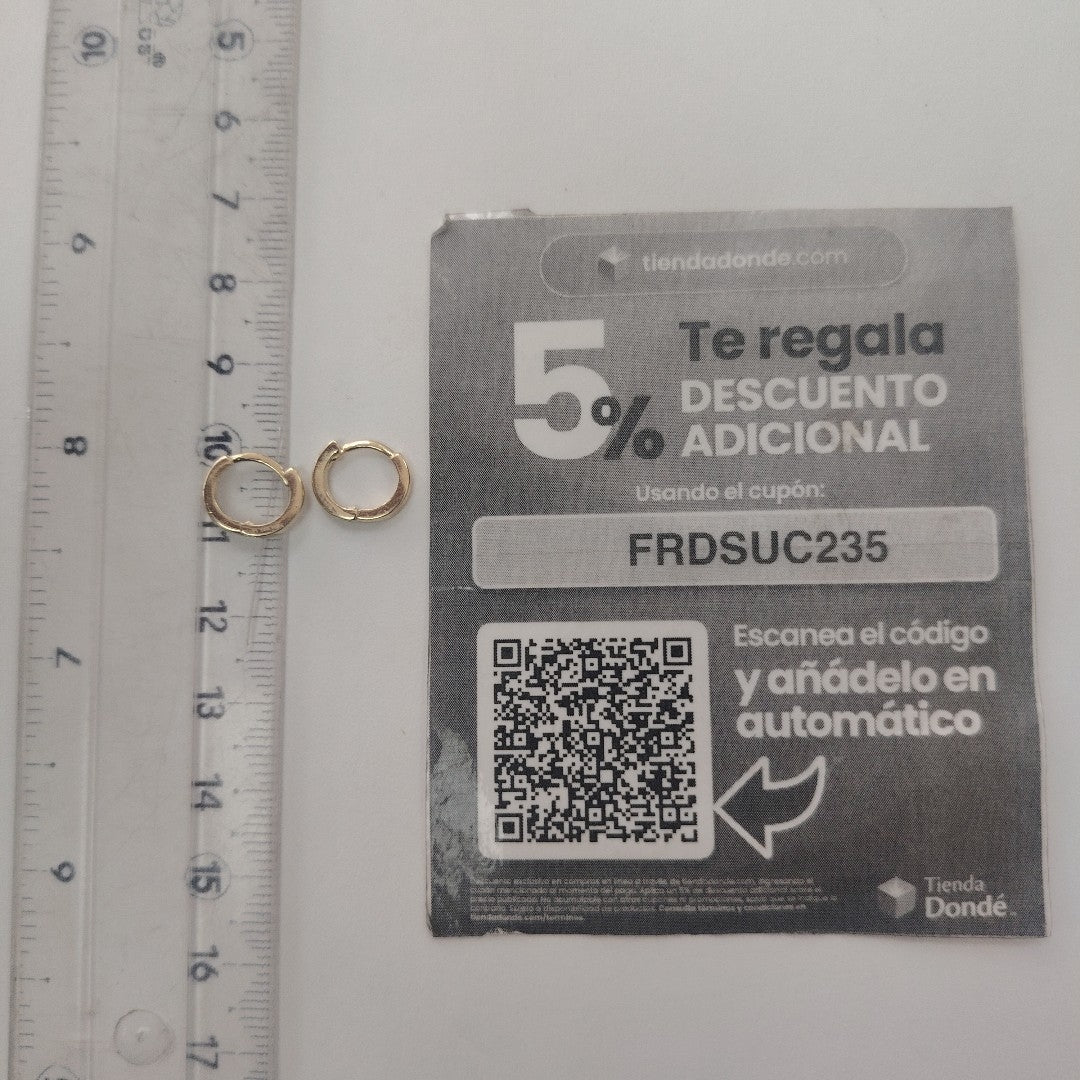 ARETES HUGGIE 14K 1.3 GR (NUEVO)