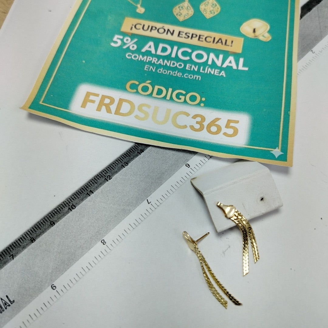 BROQUELES PAR ORO 14 K 2,30 GRMS (SEMINUEVO)