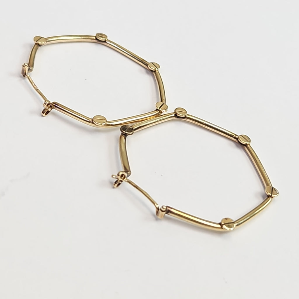ARRACADAS PAR ORO 14 K 3.1 GRMS (SEMINUEVO)