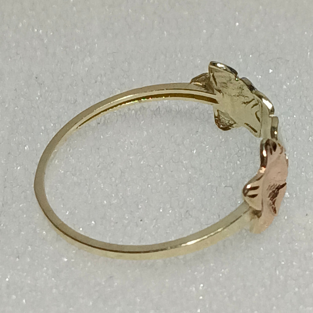 ANILLOS ANILLITO FIG FLORES 10K TALLA 9 1.3 GR (NUEVO)