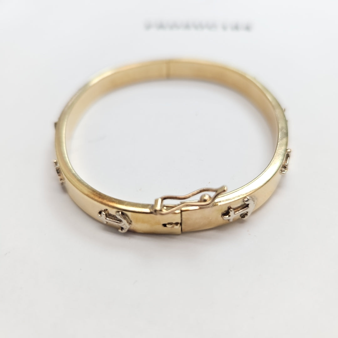 PULSERA RIGIDA ORO 14 K 12 GRMS (SEMINUEVO)