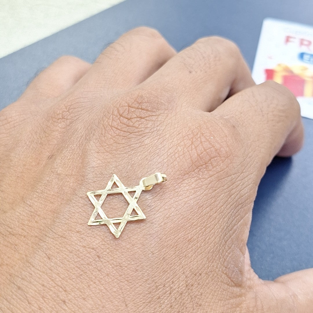 DIJE TEJIDO ESTRELLA DE DAVID 14K 0.5 GR (NUEVO)