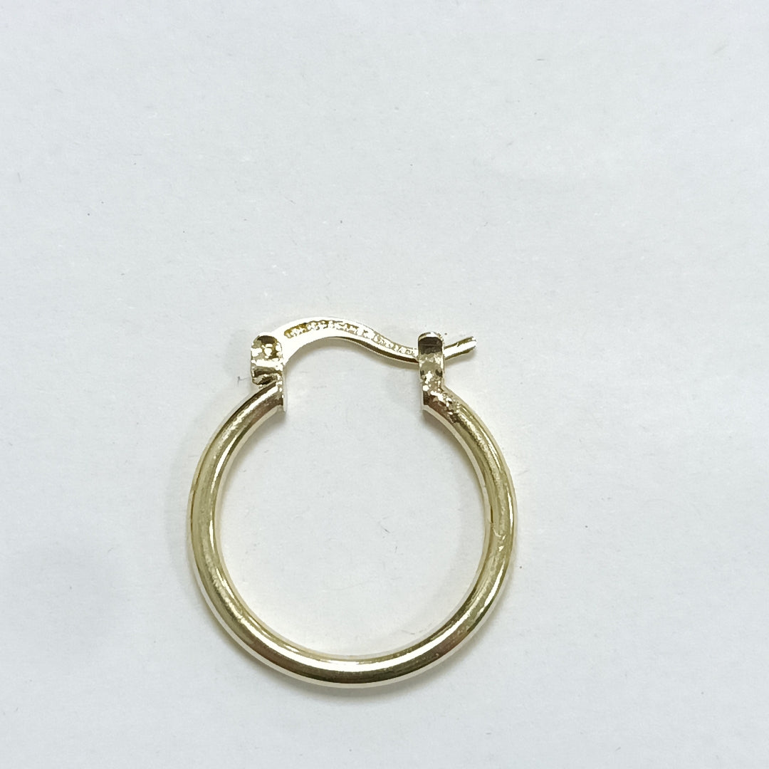 ARETES TEJIDO ARRACADAS LISAS 14K 1.2 GR (NUEVO)