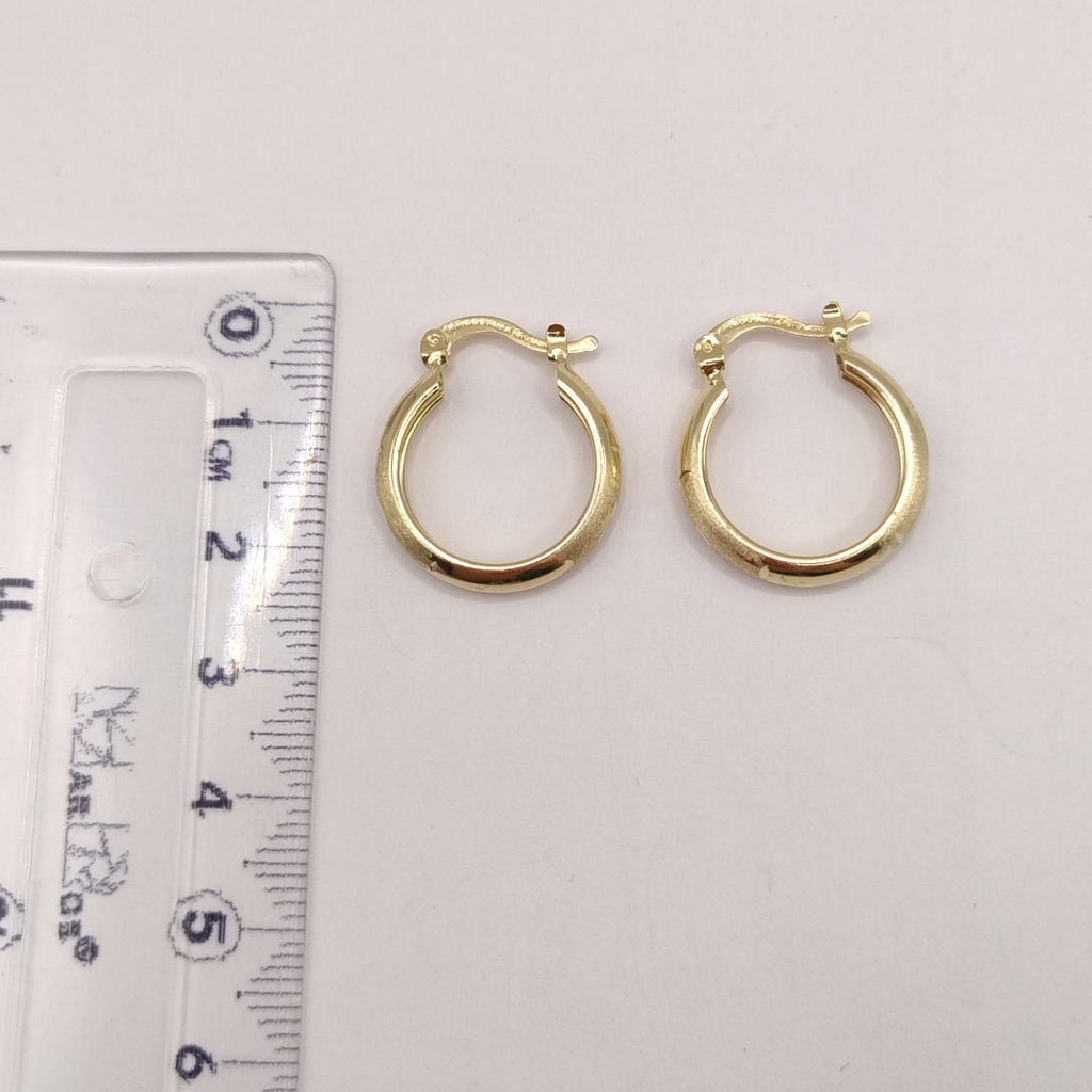 ARETES TEJIDO ARRACADA SATINADA 14K 2.6 GR (NUEVO)