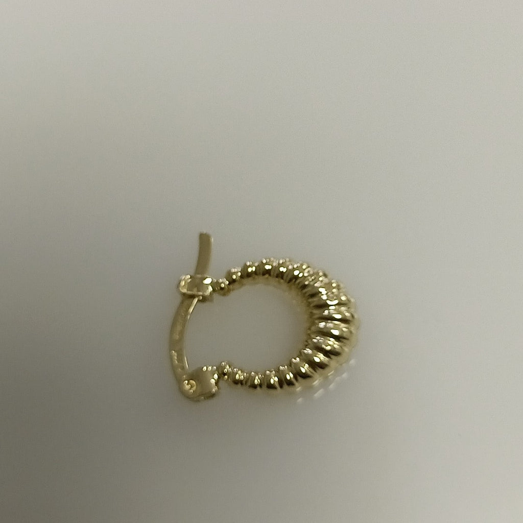 ARETES ARRACADA ESTRIADAS 14K 1.1 GR (NUEVO)