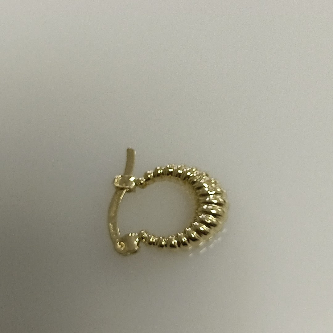 ARETES ARRACADA ESTRIADAS 14K 1.1 GR (NUEVO)