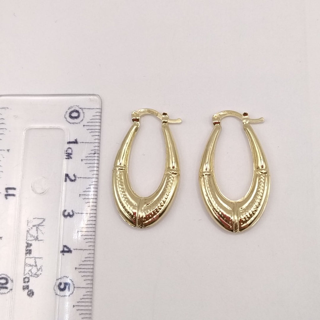 ARETES ARRACADAS ESTRIADAS 14K 2.7 GR (NUEVO)