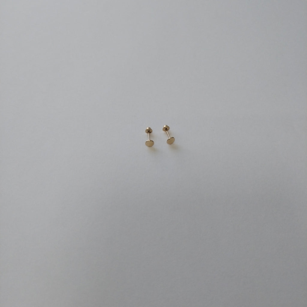 BROQUELES BROQUEL FIG TAPON REDONDO 14K 0.1408 GR (NUEVO)