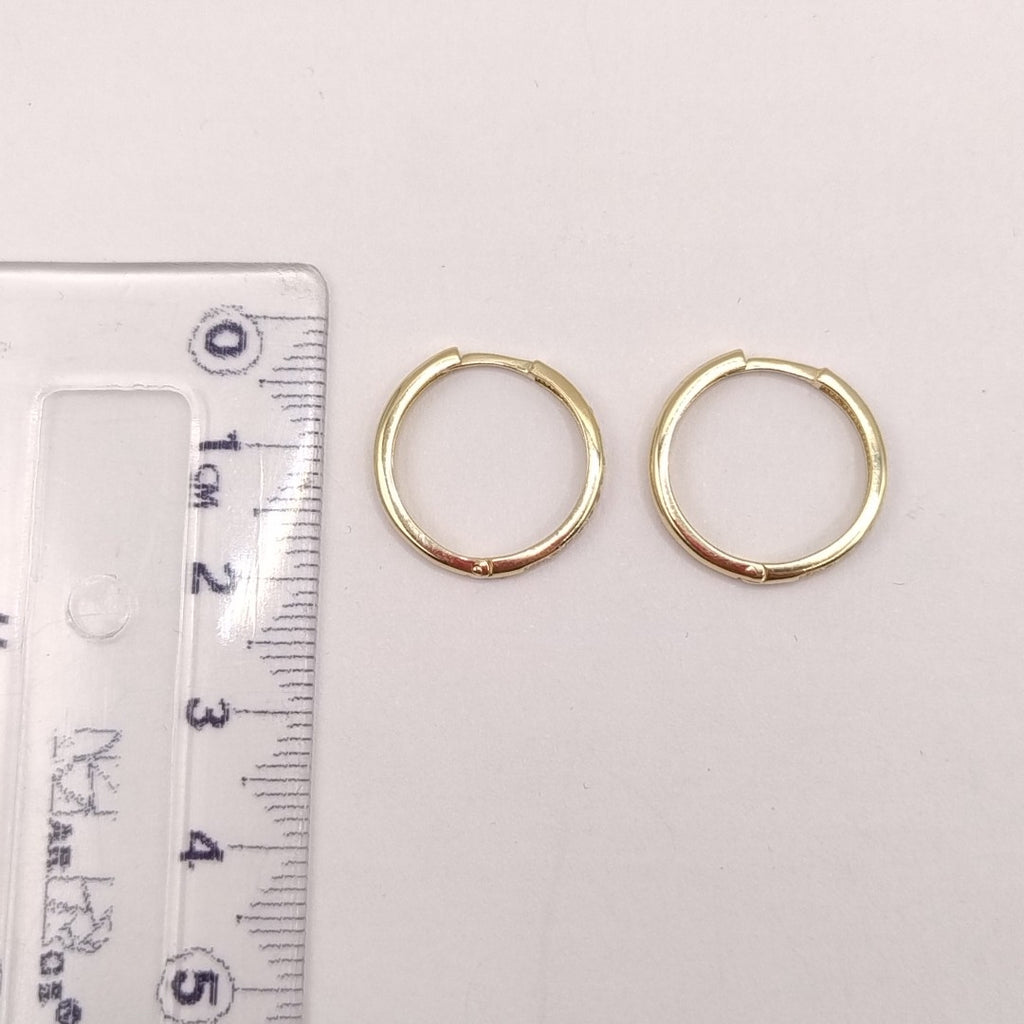ARETES ARRACADAS C CIRCONIAS 14K 1.9 GR (NUEVO)