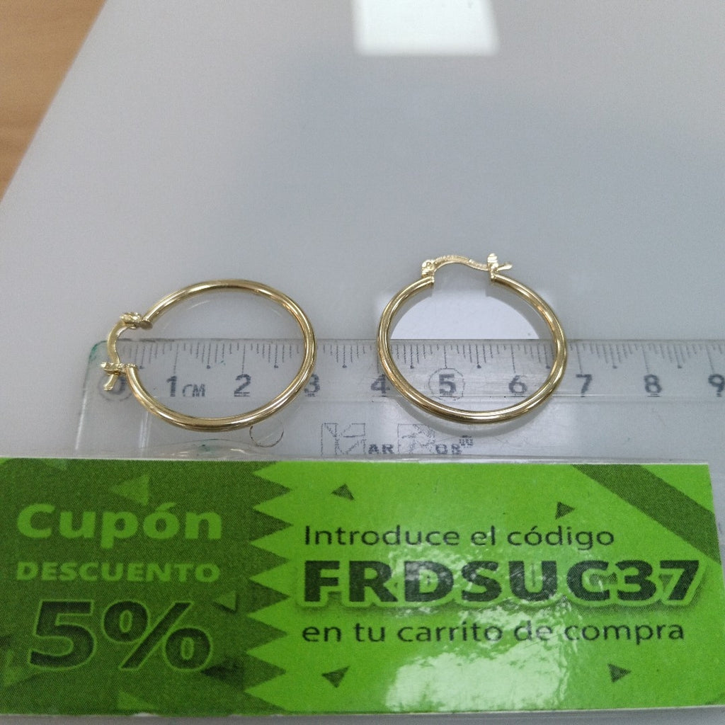 ARETES TEJIDO ARRACADAS LISAS 14K 1.5 GR (NUEVO)