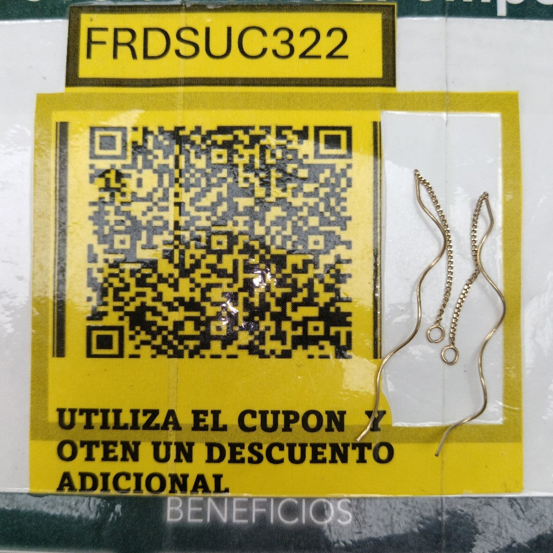 VIOLADORES PAR ORO 14 K 0.6 GRMS (SEMINUEVO)