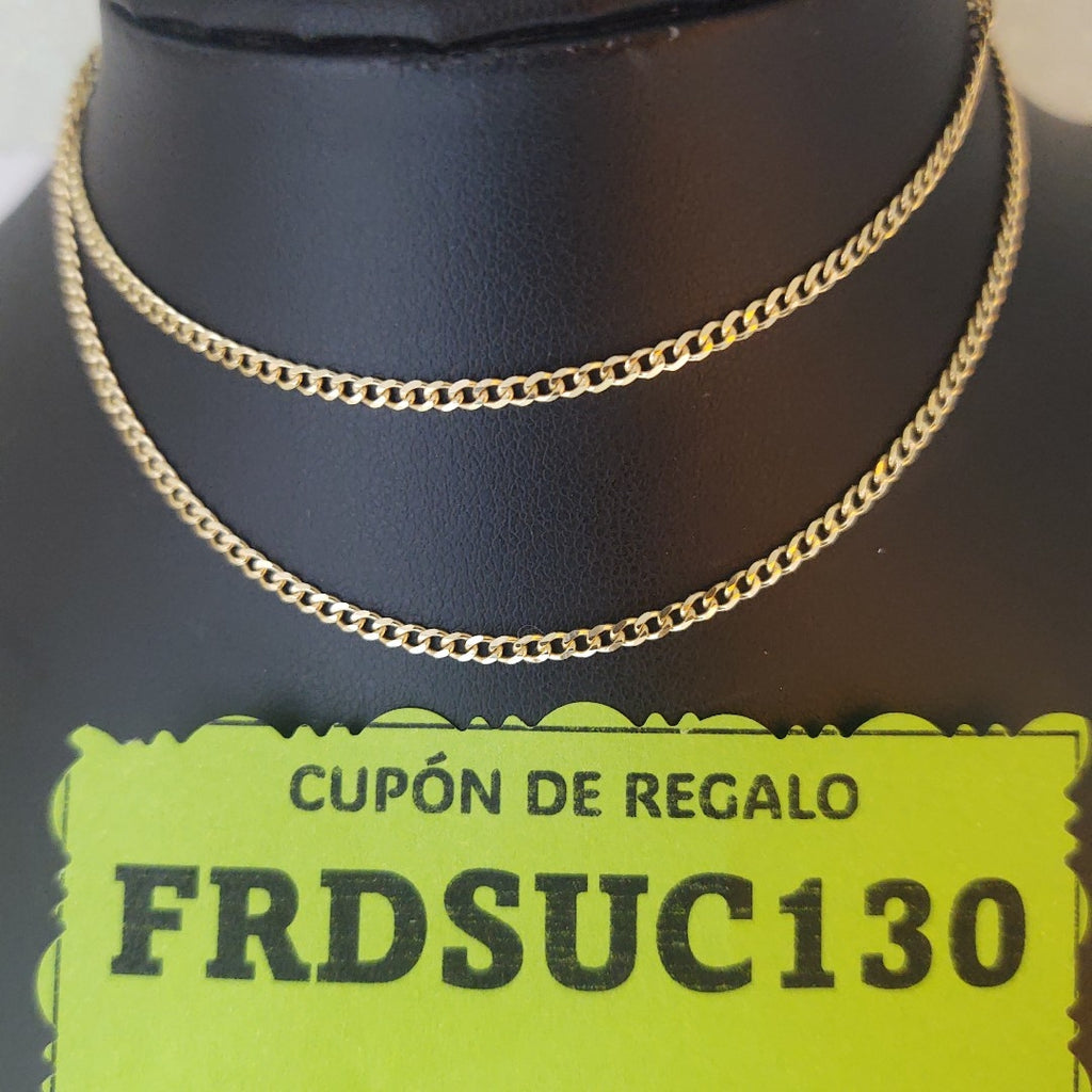 CADENAS TEJIDO BARBADA ORO 10K 50 CM 3.4 GR (NUEVO)